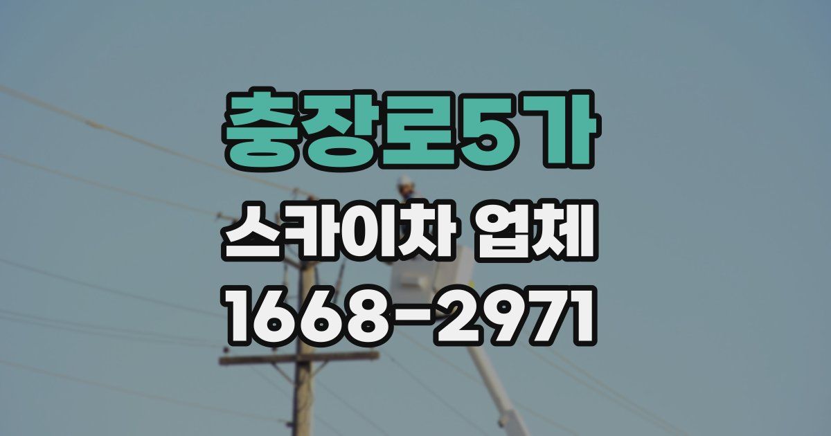 충장로5가 스카이차 업체