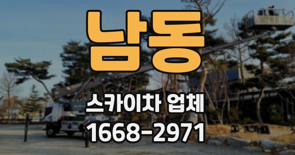 남동 스카이차 업체