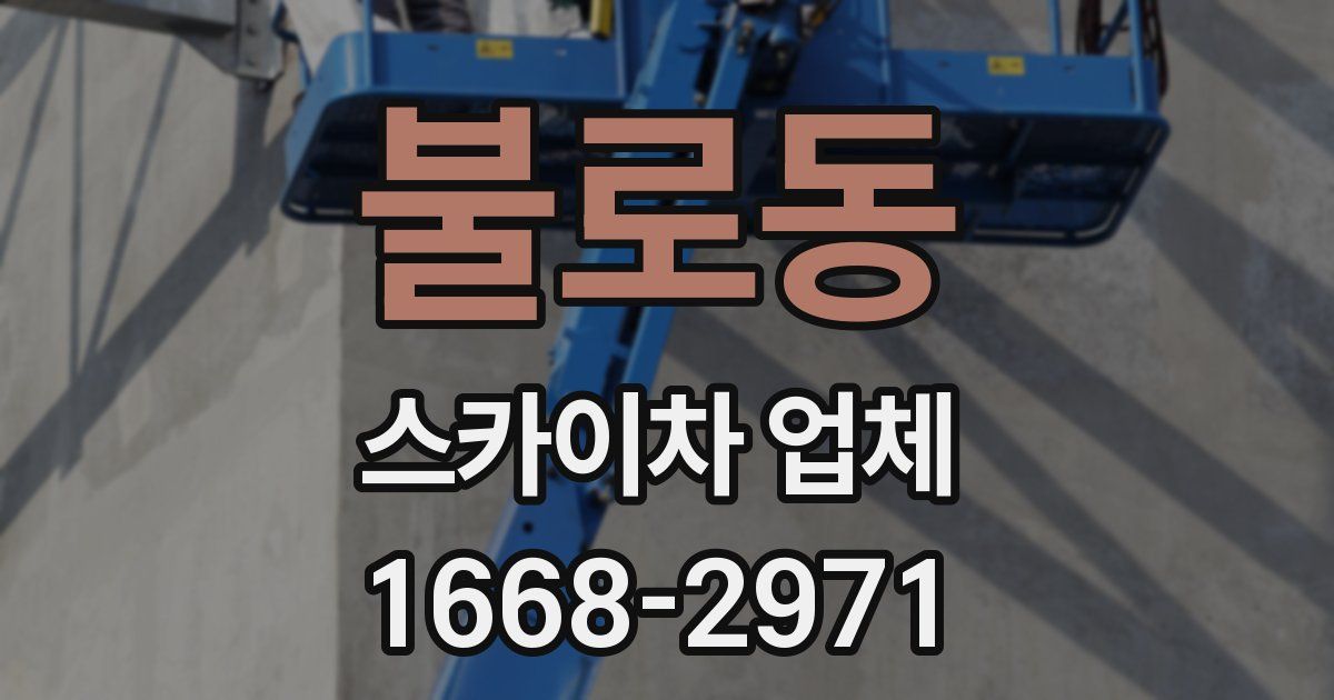 불로동 스카이차 업체