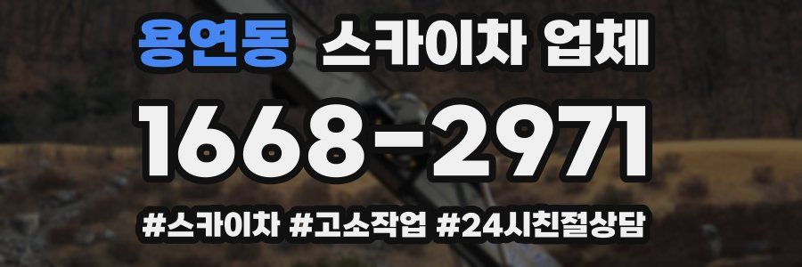 용연동 스카이차 업체