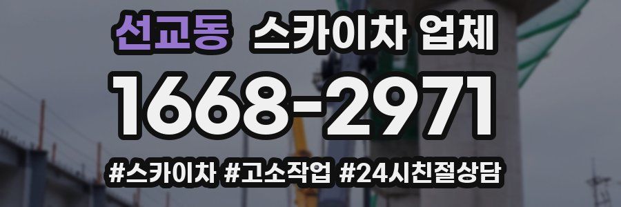 선교동 스카이차 업체