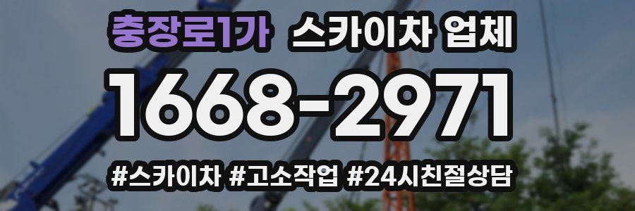 충장로1가 스카이차 업체