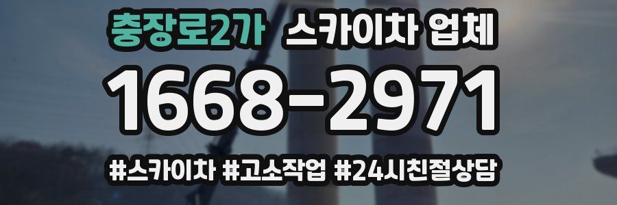 충장로2가 스카이차 업체