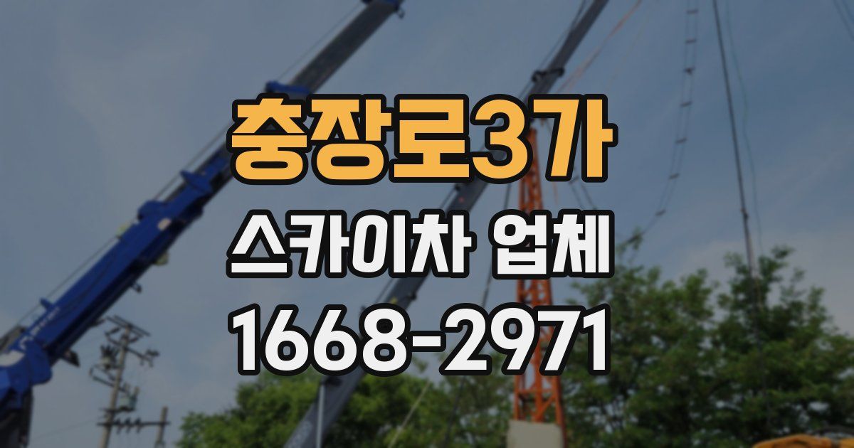 충장로3가 스카이차 업체