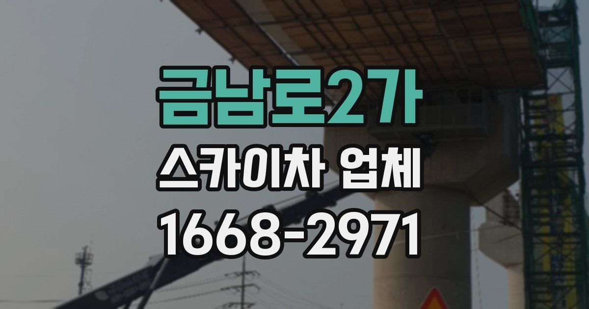금남로2가 스카이차 업체