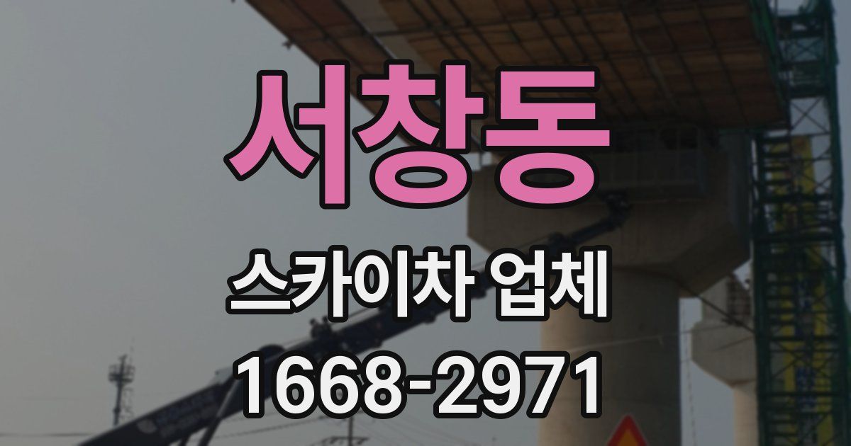 서창동 스카이차 업체