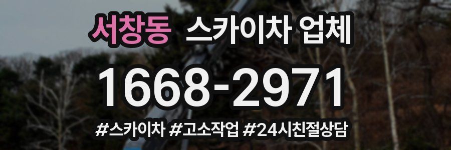 서창동 스카이차 업체