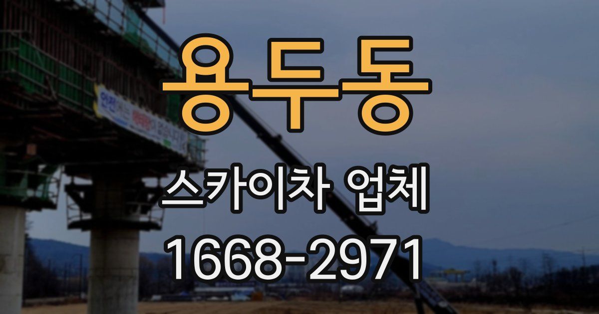 용두동 스카이차 업체