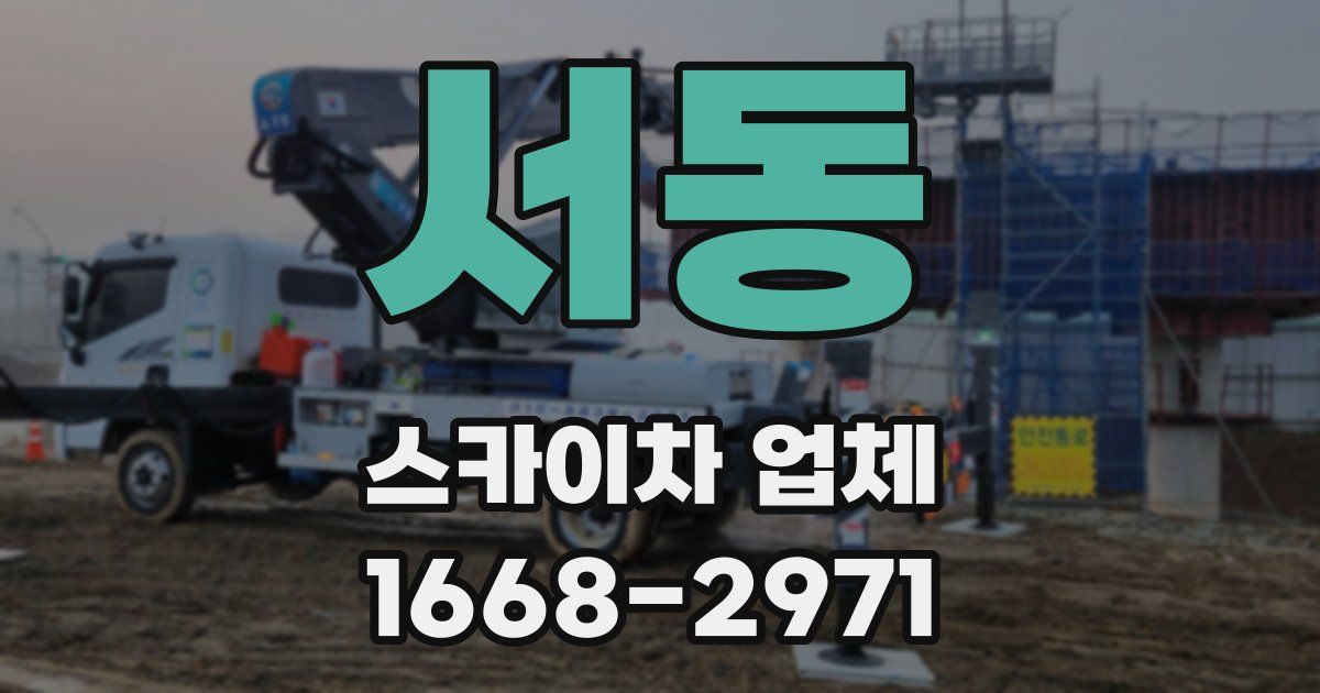 서동 스카이차 업체
