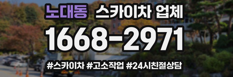 노대동 스카이차 업체