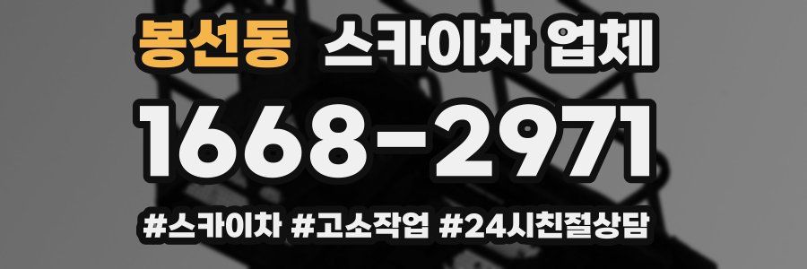 봉선동 스카이차 업체