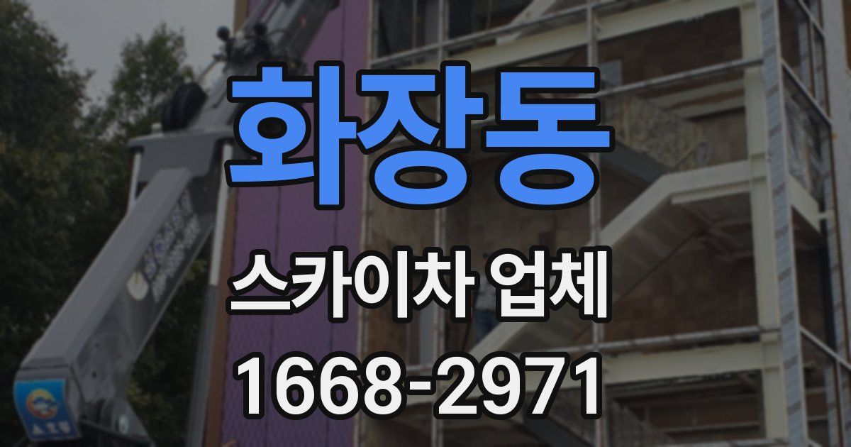 화장동 스카이차 업체