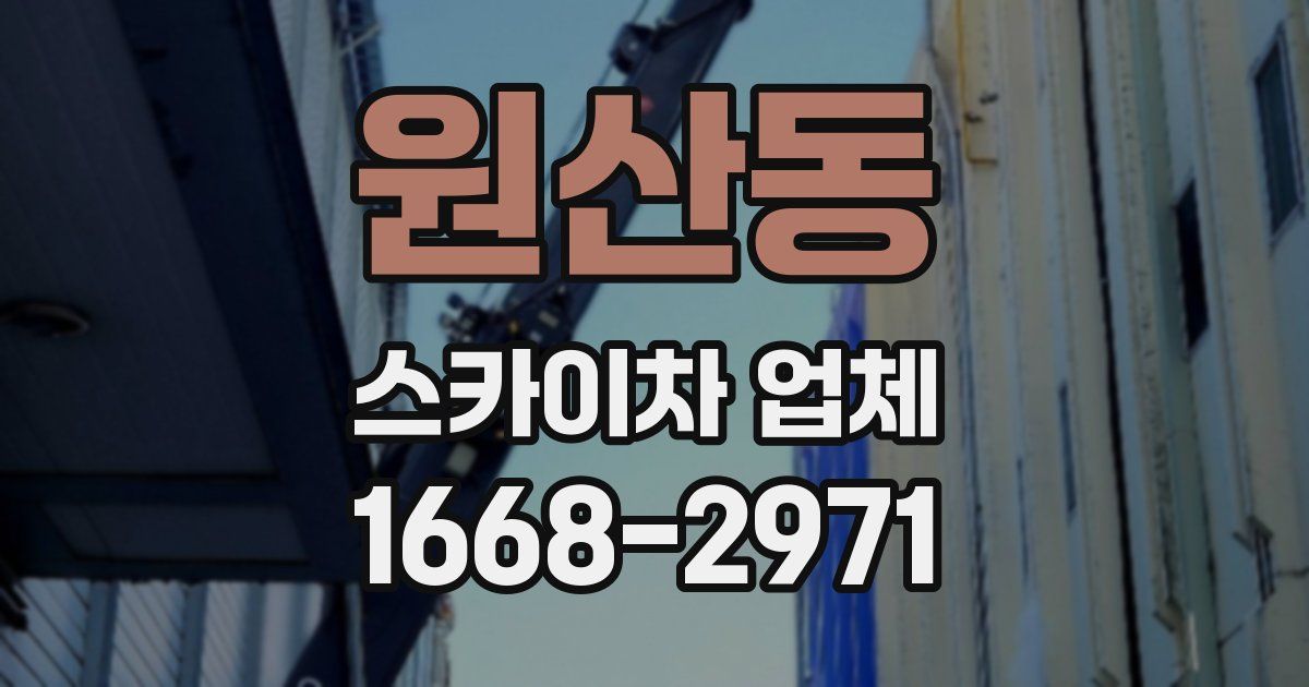 원산동 스카이차 업체