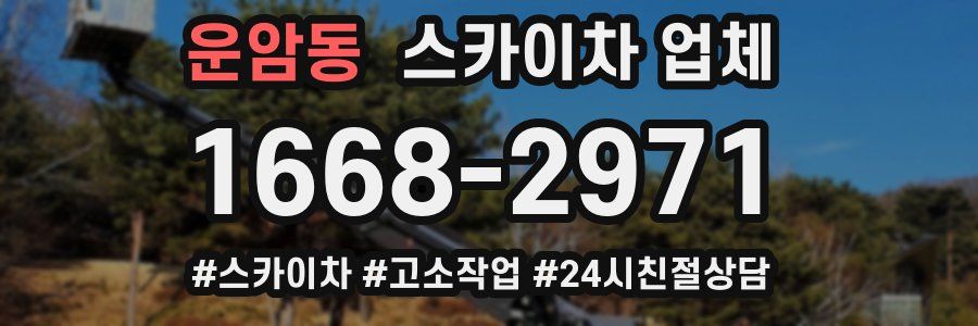 운암동 스카이차 업체