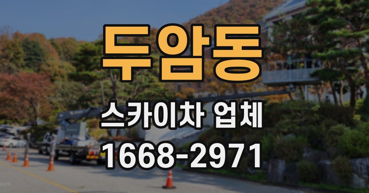 두암동 스카이차 업체