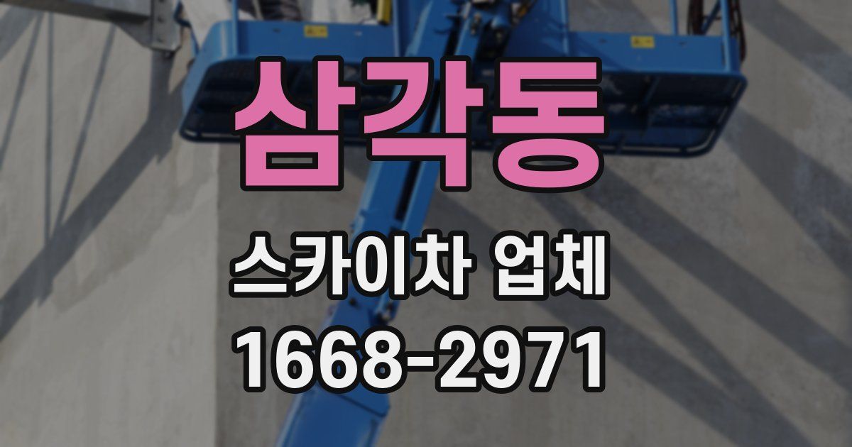 삼각동 스카이차 업체