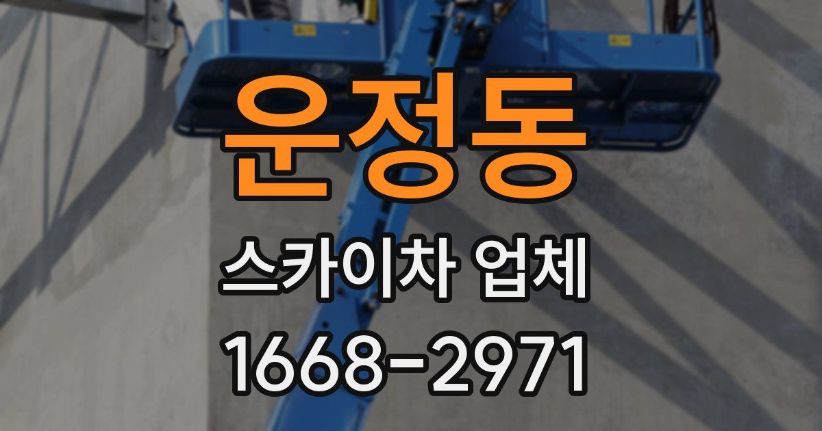 운정동 스카이차 업체