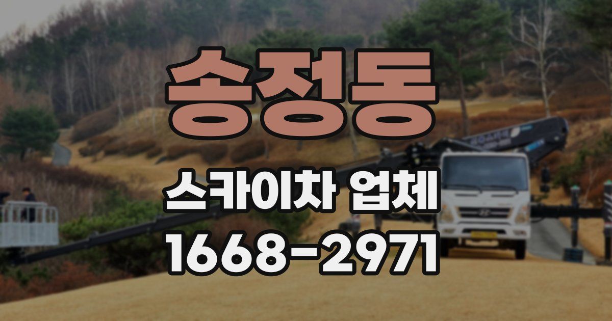 송정동 스카이차 업체