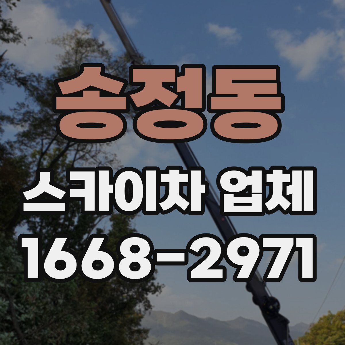 송정동 스카이차 업체