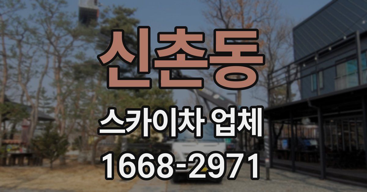 신촌동 스카이차 업체