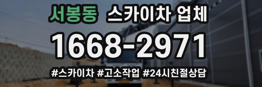 서봉동 스카이차 업체