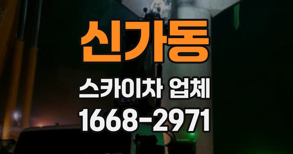 신가동 스카이차 업체