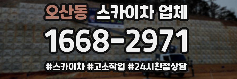 오산동 스카이차 업체