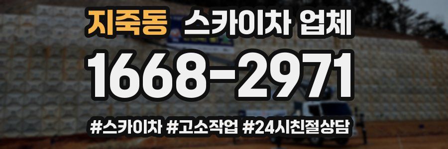 지죽동 스카이차 업체