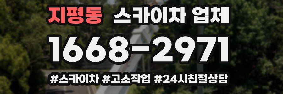 지평동 스카이차 업체
