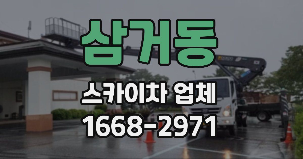삼거동 스카이차 업체