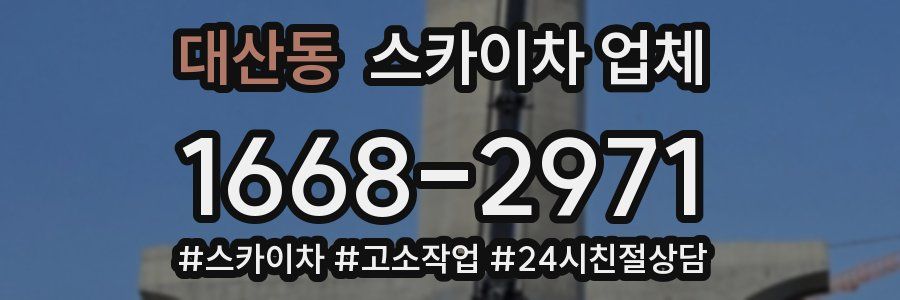 대산동 스카이차 업체