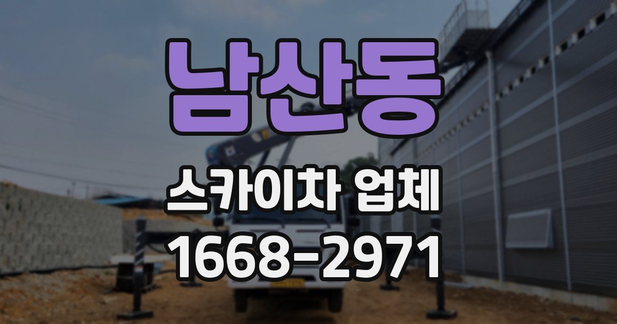 남산동 스카이차 업체