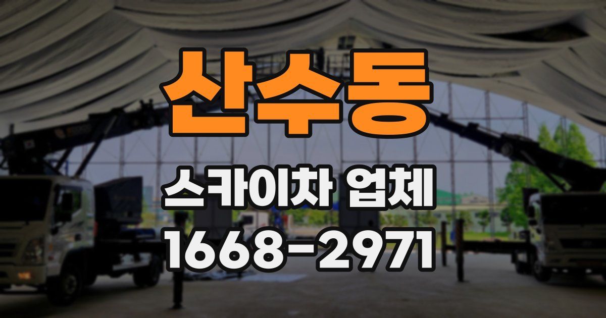 산수동 스카이차 업체