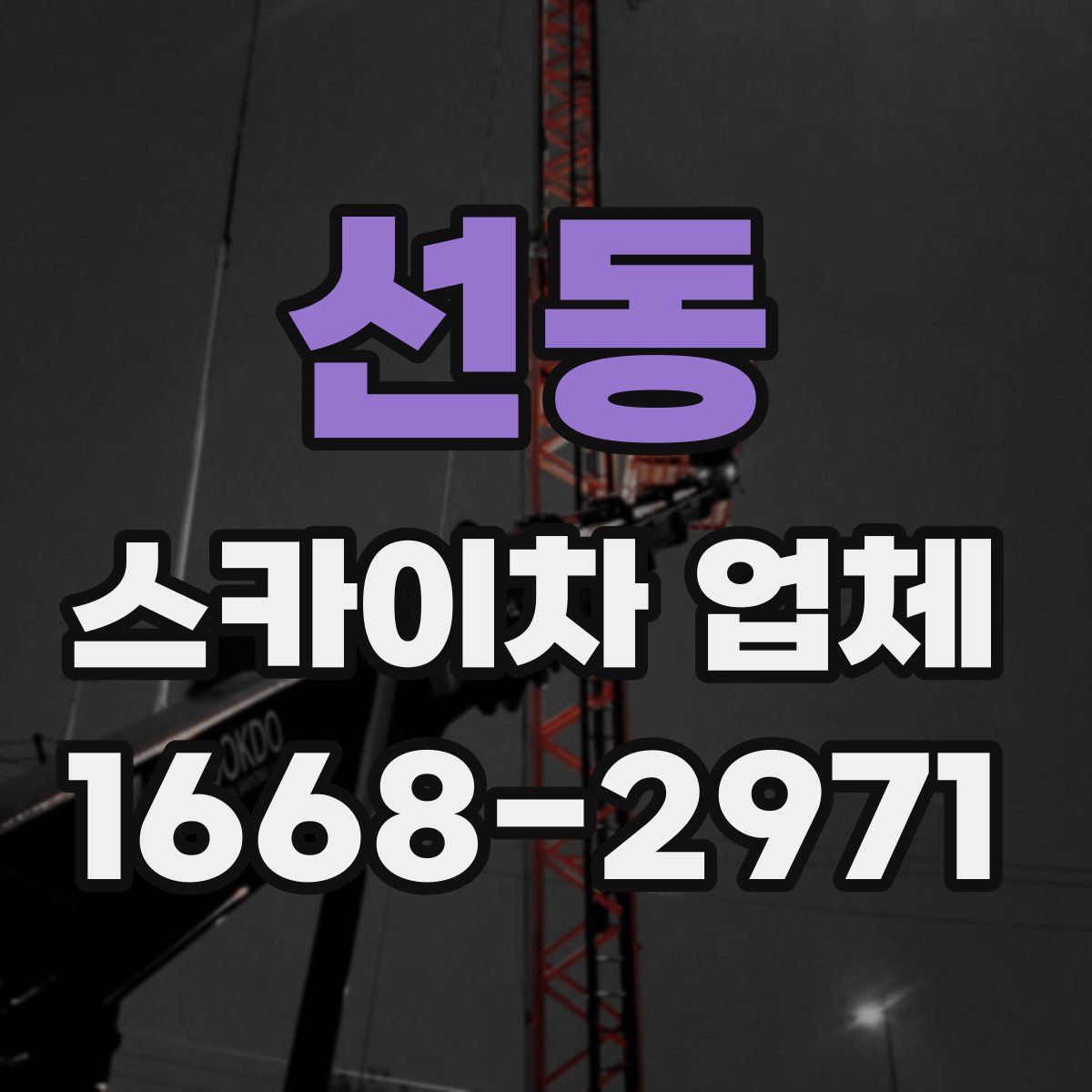 선동 스카이차 업체