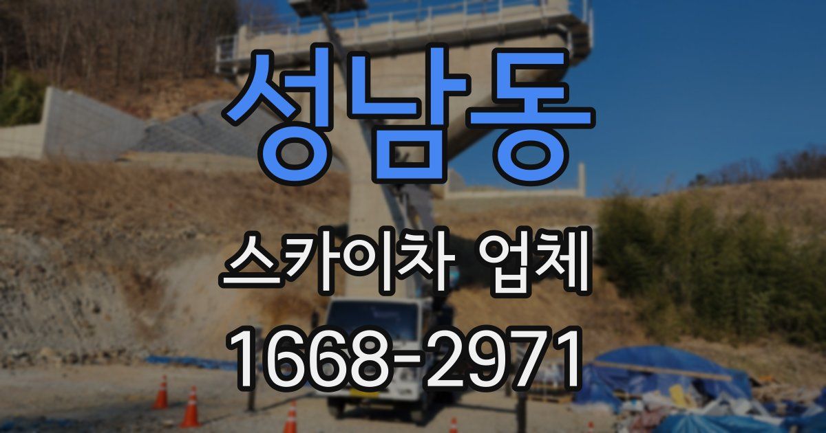 성남동 스카이차 업체