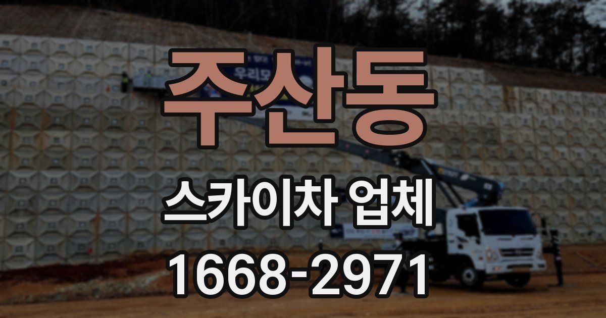 주산동 스카이차 업체