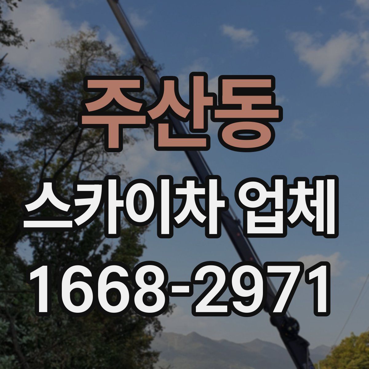 주산동 스카이차 업체