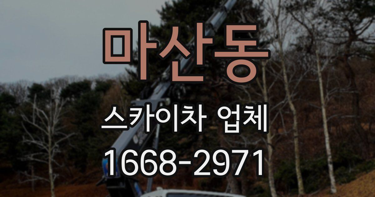 마산동 스카이차 업체