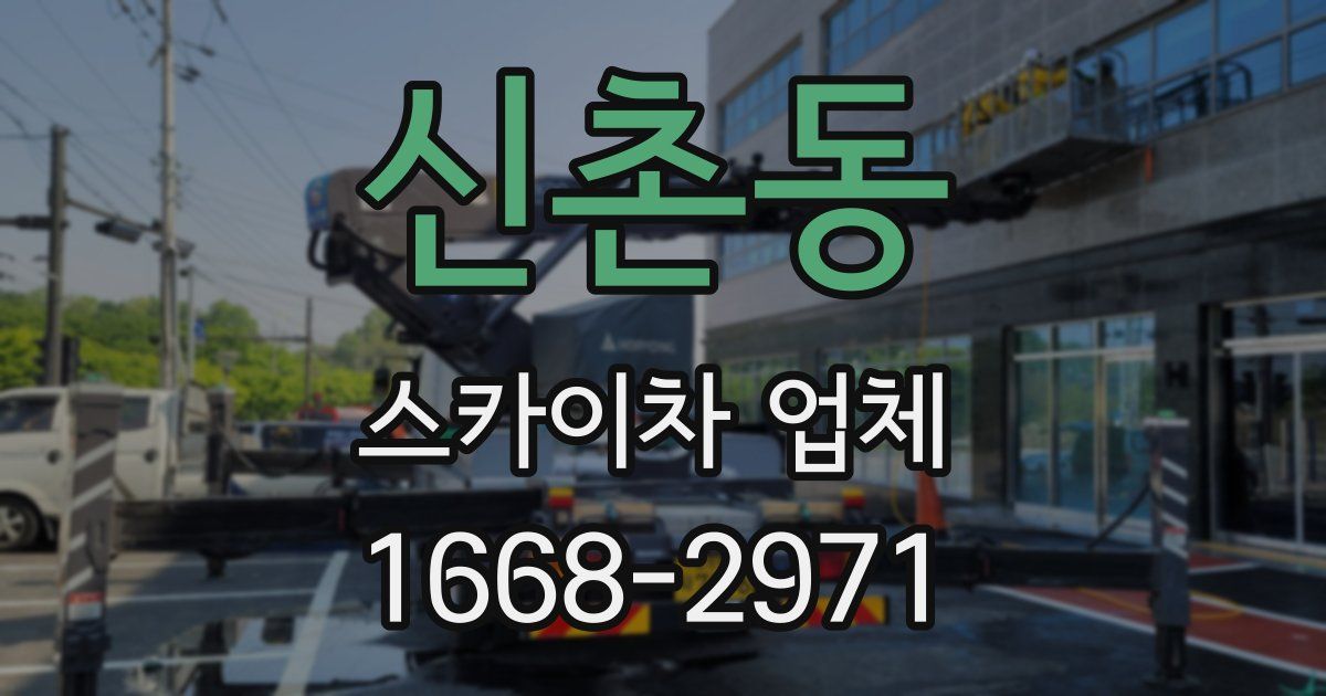 신촌동 스카이차 업체