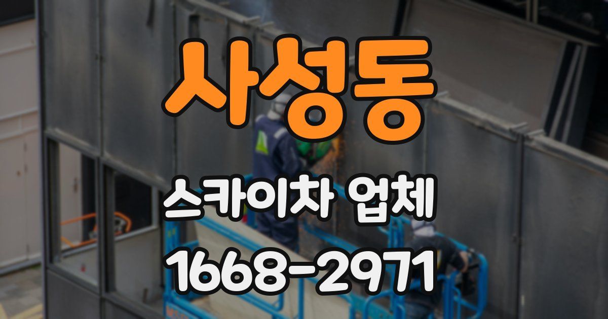 사성동 스카이차 업체