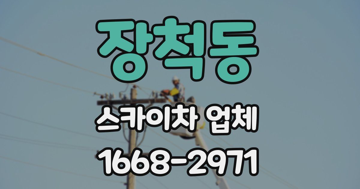 장척동 스카이차 업체