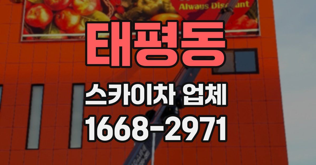 태평동 스카이차 업체