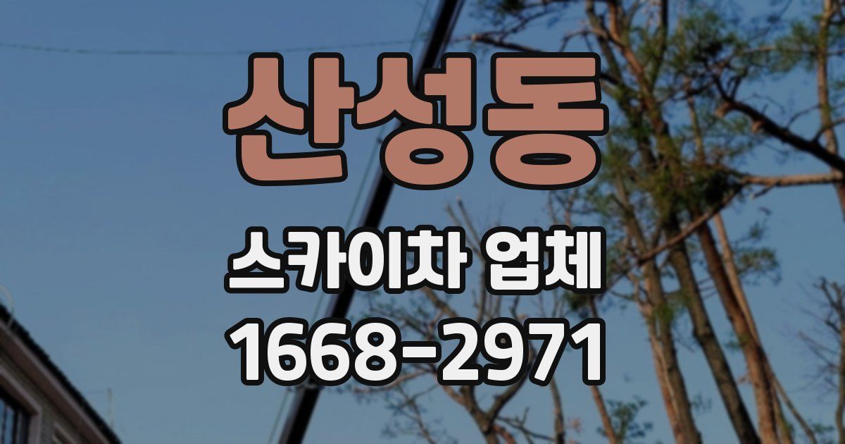 산성동 스카이차 업체