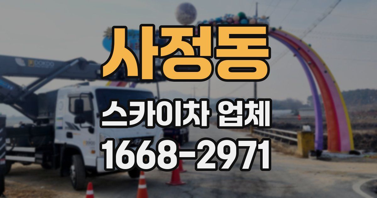 사정동 스카이차 업체