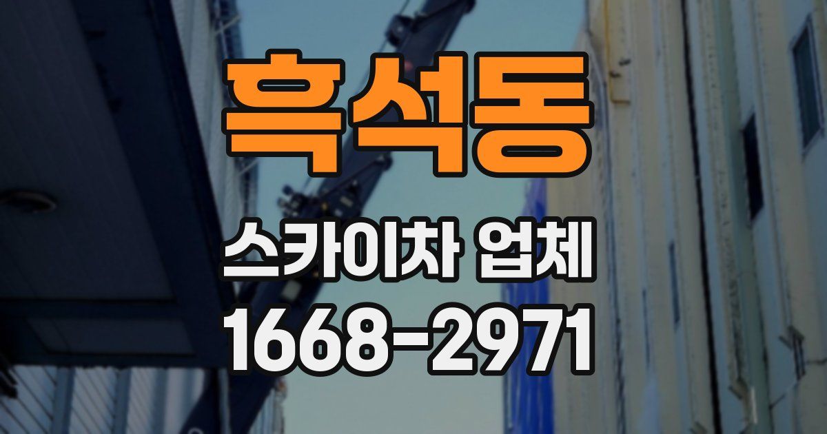 흑석동 스카이차 업체
