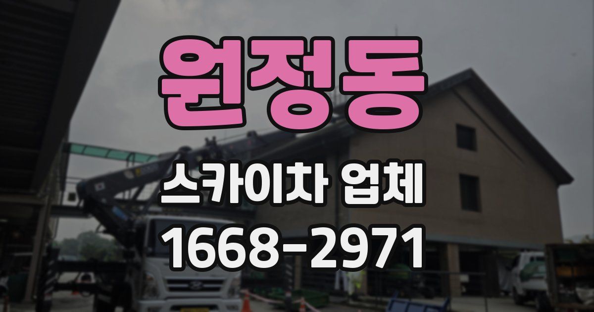 원정동 스카이차 업체