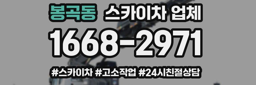 봉곡동 스카이차 업체