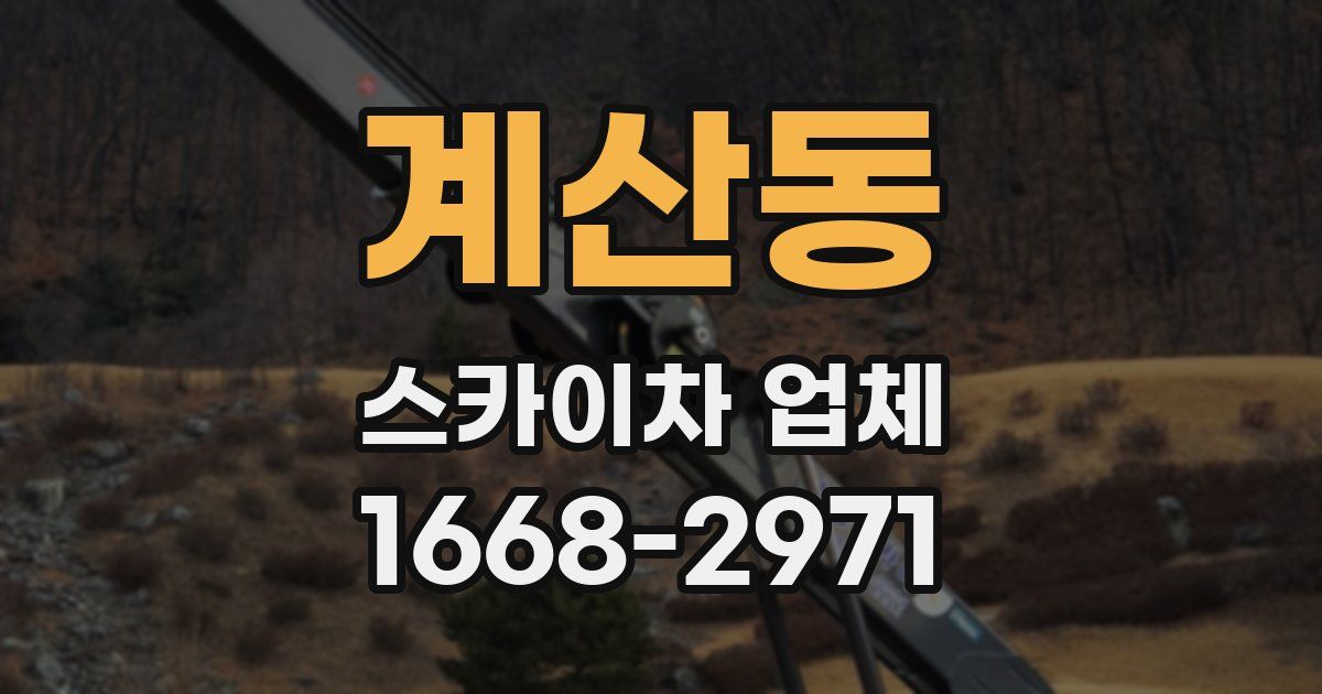 계산동 스카이차 업체