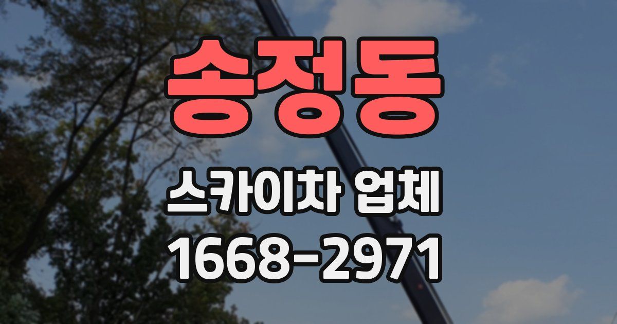 송정동 스카이차 업체