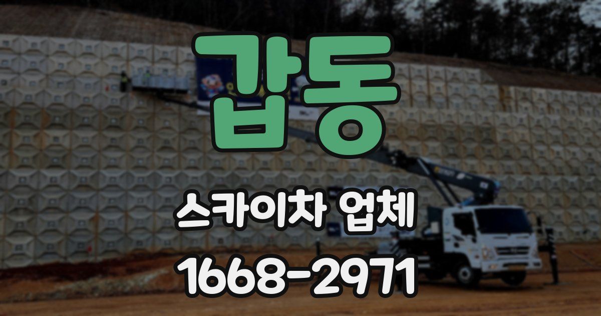 갑동 스카이차 업체